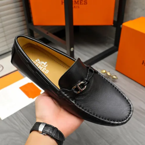 Replica Hermes Leather Shoes For Men #1443603 $80.00 USD for Wholesale