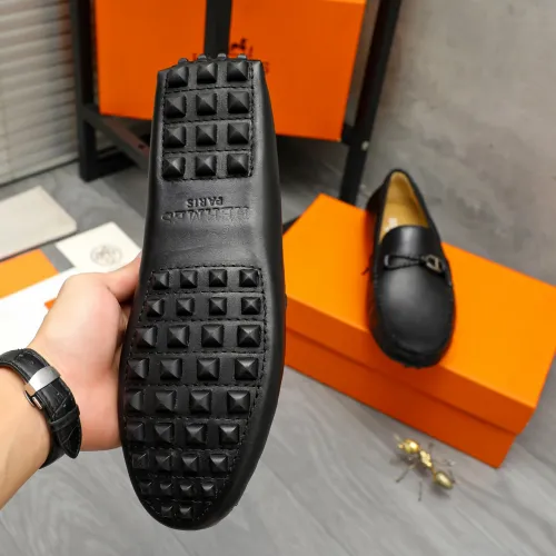 Replica Hermes Leather Shoes For Men #1443603 $80.00 USD for Wholesale