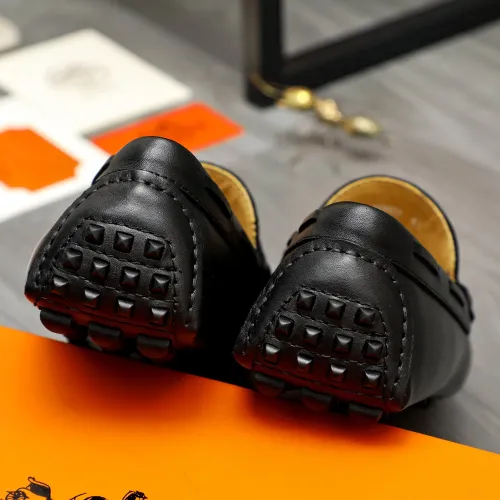 Replica Hermes Leather Shoes For Men #1443603 $80.00 USD for Wholesale