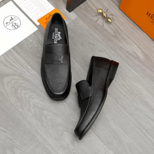 Replica Hermes Leather Shoes For Men #1443604 $85.00 USD for Wholesale