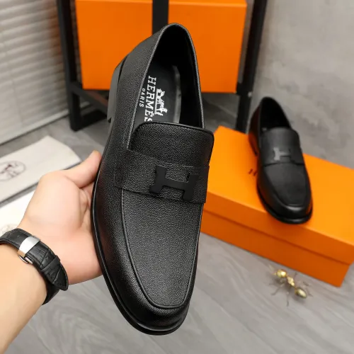 Replica Hermes Leather Shoes For Men #1443604 $85.00 USD for Wholesale