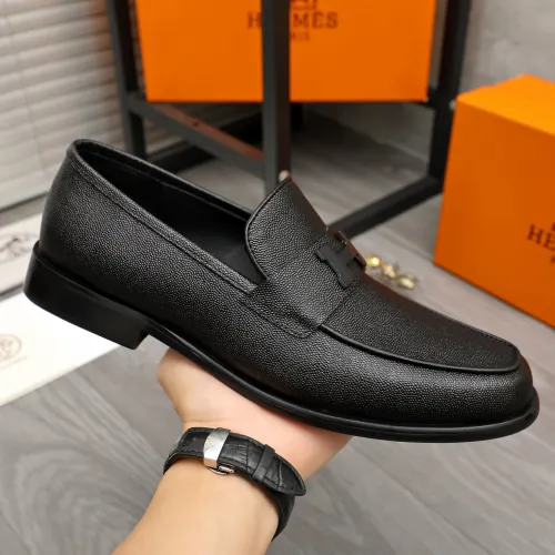 Replica Hermes Leather Shoes For Men #1443604 $85.00 USD for Wholesale