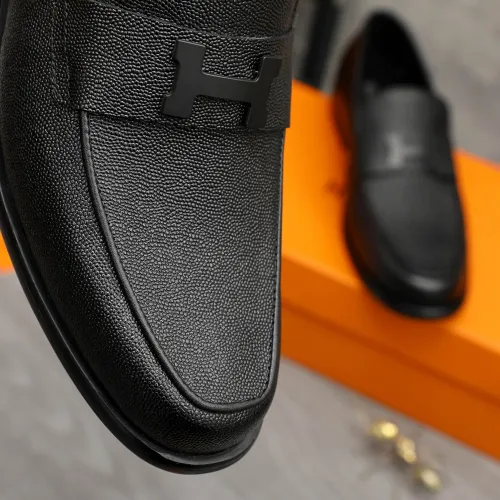 Replica Hermes Leather Shoes For Men #1443604 $85.00 USD for Wholesale
