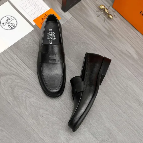 Replica Hermes Leather Shoes For Men #1443605 $85.00 USD for Wholesale
