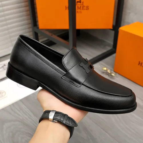 Replica Hermes Leather Shoes For Men #1443605 $85.00 USD for Wholesale