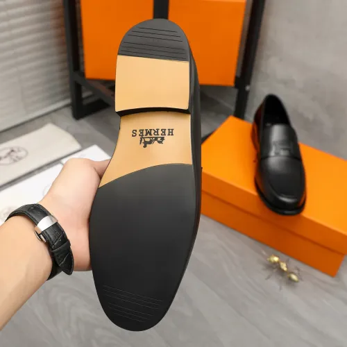Replica Hermes Leather Shoes For Men #1443605 $85.00 USD for Wholesale