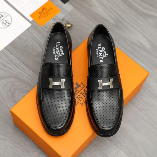 Replica Hermes Leather Shoes For Men #1443606 $85.00 USD for Wholesale