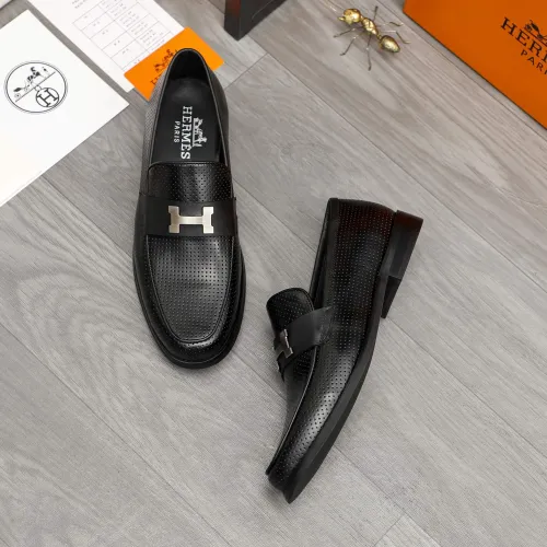 Replica Hermes Leather Shoes For Men #1443606 $85.00 USD for Wholesale
