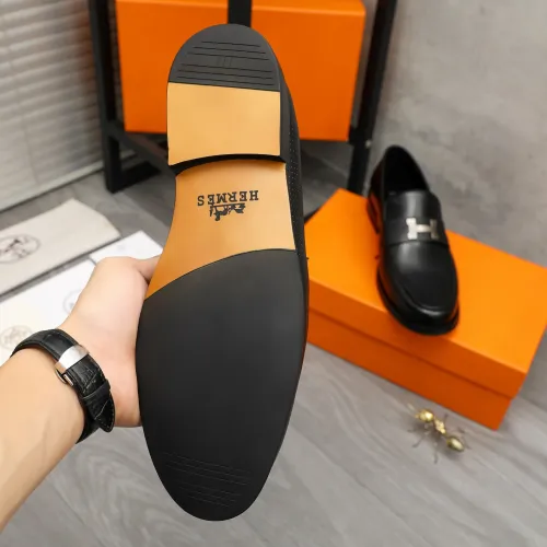 Replica Hermes Leather Shoes For Men #1443606 $85.00 USD for Wholesale
