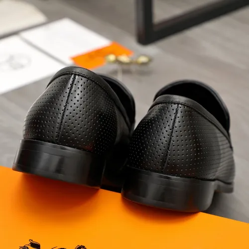 Replica Hermes Leather Shoes For Men #1443606 $85.00 USD for Wholesale