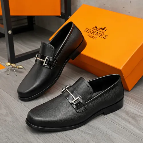 Wholesale Hermes Leather Shoes For Men #1443607 $85.00 USD, Wholesale Quality Replica Hermes Leather Shoes