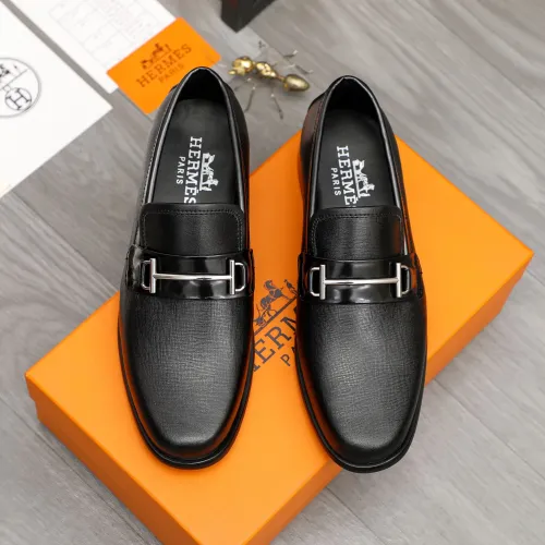 Replica Hermes Leather Shoes For Men #1443607 $85.00 USD for Wholesale