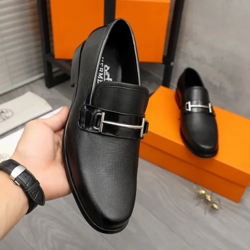 Replica Hermes Leather Shoes For Men #1443607 $85.00 USD for Wholesale