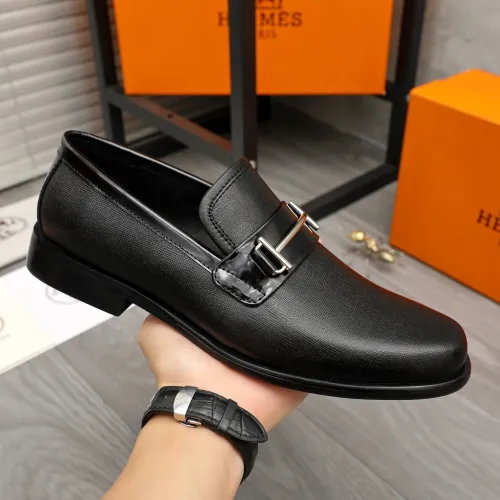 Replica Hermes Leather Shoes For Men #1443607 $85.00 USD for Wholesale