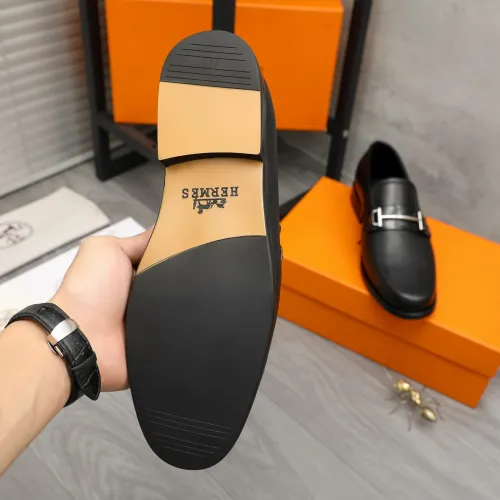 Replica Hermes Leather Shoes For Men #1443607 $85.00 USD for Wholesale