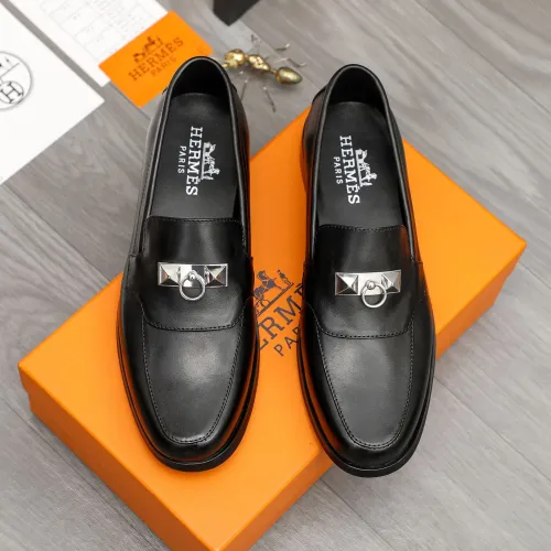 Replica Hermes Leather Shoes For Men #1443608 $85.00 USD for Wholesale