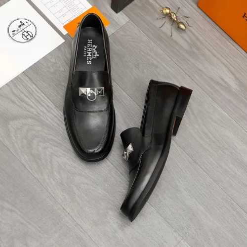 Replica Hermes Leather Shoes For Men #1443608 $85.00 USD for Wholesale