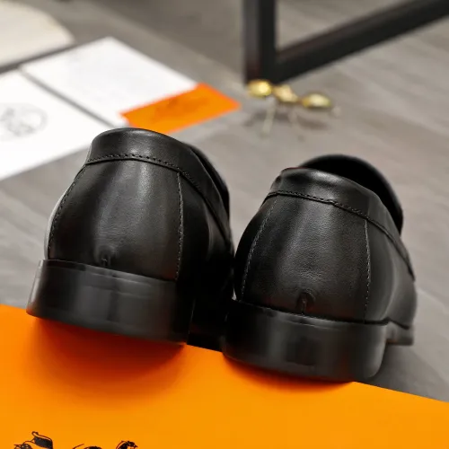 Replica Hermes Leather Shoes For Men #1443608 $85.00 USD for Wholesale