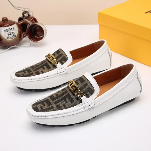 Wholesale Fendi Leather Shoes For Men #1443609 $76.00 USD, Wholesale Quality Replica Fendi Leather Shoes