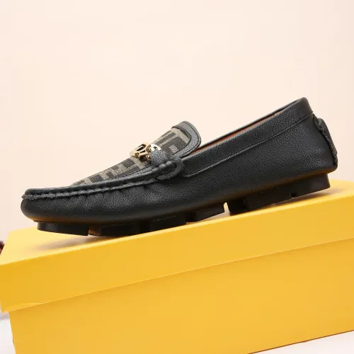 Replica Fendi Leather Shoes For Men #1443610 $76.00 USD for Wholesale