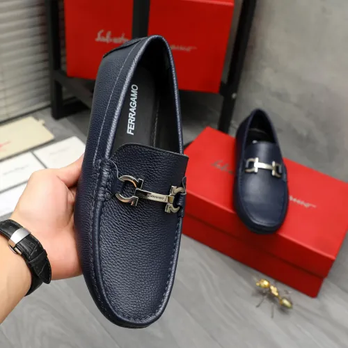 Replica Salvatore Ferragamo Leather Shoes For Men #1443615 $80.00 USD for Wholesale