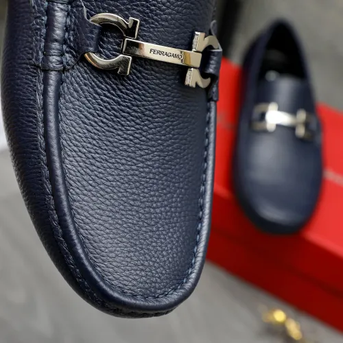 Replica Salvatore Ferragamo Leather Shoes For Men #1443615 $80.00 USD for Wholesale