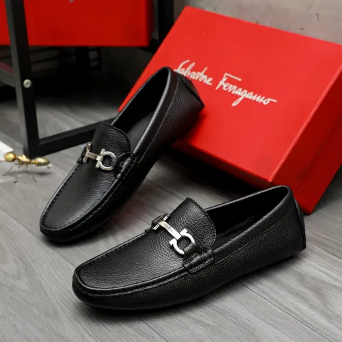 Wholesale Salvatore Ferragamo Leather Shoes For Men #1443617 $80.00 USD, Wholesale Quality Replica Salvatore Ferragamo Leather Shoes