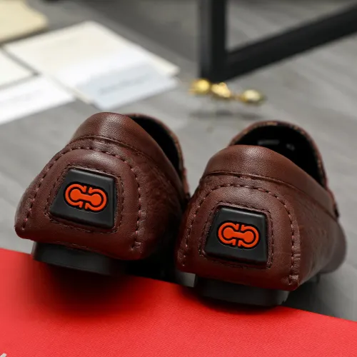 Replica Salvatore Ferragamo Leather Shoes For Men #1443620 $80.00 USD for Wholesale