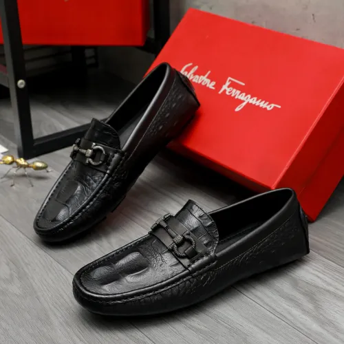 Wholesale Salvatore Ferragamo Leather Shoes For Men #1443622 $80.00 USD, Wholesale Quality Replica Salvatore Ferragamo Leather Shoes