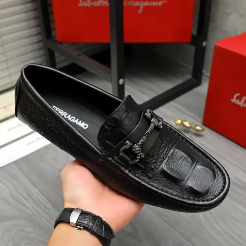 Replica Salvatore Ferragamo Leather Shoes For Men #1443622 $80.00 USD for Wholesale
