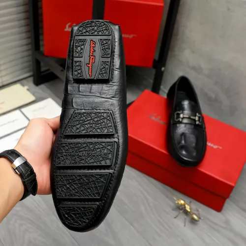 Replica Salvatore Ferragamo Leather Shoes For Men #1443622 $80.00 USD for Wholesale