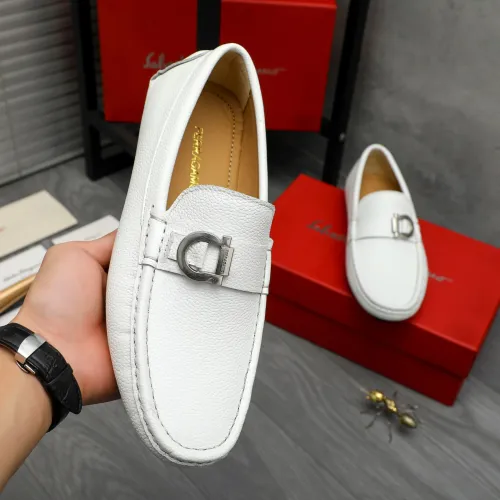 Replica Salvatore Ferragamo Leather Shoes For Men #1443626 $80.00 USD for Wholesale