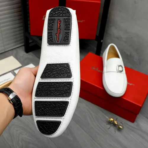 Replica Salvatore Ferragamo Leather Shoes For Men #1443626 $80.00 USD for Wholesale