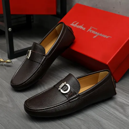 Wholesale Salvatore Ferragamo Leather Shoes For Men #1443627 $80.00 USD, Wholesale Quality Replica Salvatore Ferragamo Leather Shoes