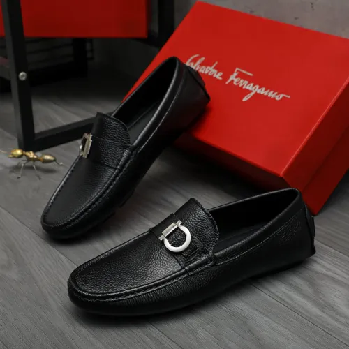 Wholesale Salvatore Ferragamo Leather Shoes For Men #1443628 $80.00 USD, Wholesale Quality Replica Salvatore Ferragamo Leather Shoes