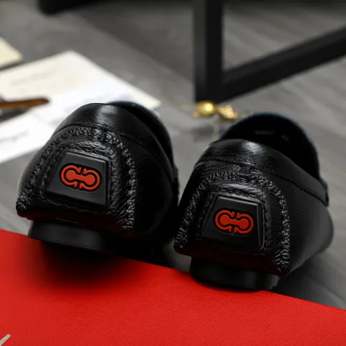 Replica Salvatore Ferragamo Leather Shoes For Men #1443628 $80.00 USD for Wholesale