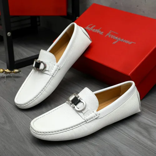 Wholesale Salvatore Ferragamo Leather Shoes For Men #1443629 $80.00 USD, Wholesale Quality Replica Salvatore Ferragamo Leather Shoes