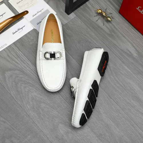 Replica Salvatore Ferragamo Leather Shoes For Men #1443629 $80.00 USD for Wholesale