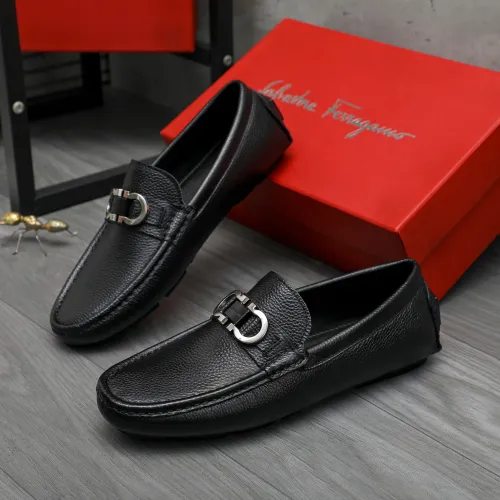 Wholesale Salvatore Ferragamo Leather Shoes For Men #1443631 $80.00 USD, Wholesale Quality Replica Salvatore Ferragamo Leather Shoes
