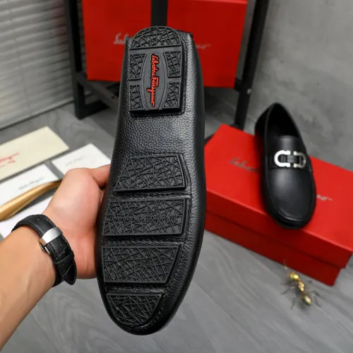 Replica Salvatore Ferragamo Leather Shoes For Men #1443631 $80.00 USD for Wholesale