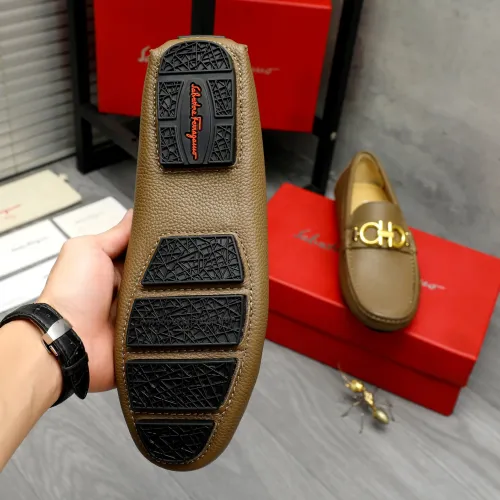 Replica Salvatore Ferragamo Leather Shoes For Men #1443632 $80.00 USD for Wholesale