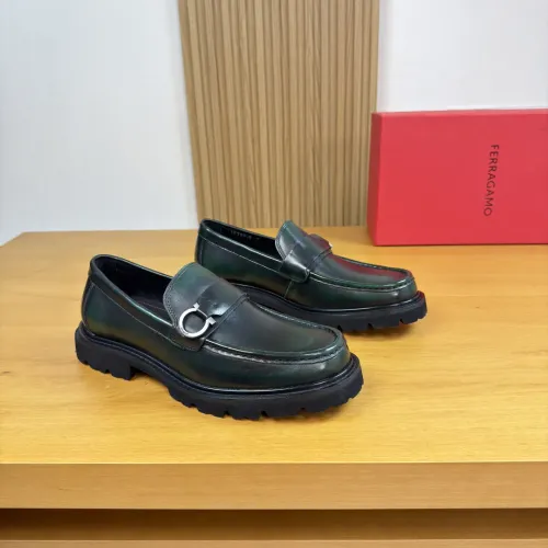 Wholesale Salvatore Ferragamo Leather Shoes For Men #1443641 $155.00 USD, Wholesale Quality Replica Salvatore Ferragamo Leather Shoes