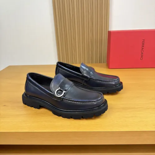 Wholesale Salvatore Ferragamo Leather Shoes For Men #1443642 $155.00 USD, Wholesale Quality Replica Salvatore Ferragamo Leather Shoes