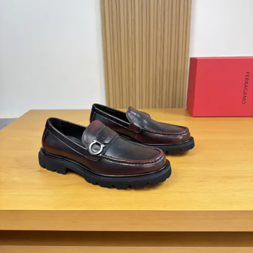 Wholesale Salvatore Ferragamo Leather Shoes For Men #1443643 $155.00 USD, Wholesale Quality Replica Salvatore Ferragamo Leather Shoes