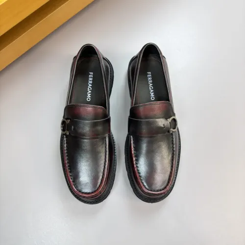 Replica Salvatore Ferragamo Leather Shoes For Men #1443643 $155.00 USD for Wholesale