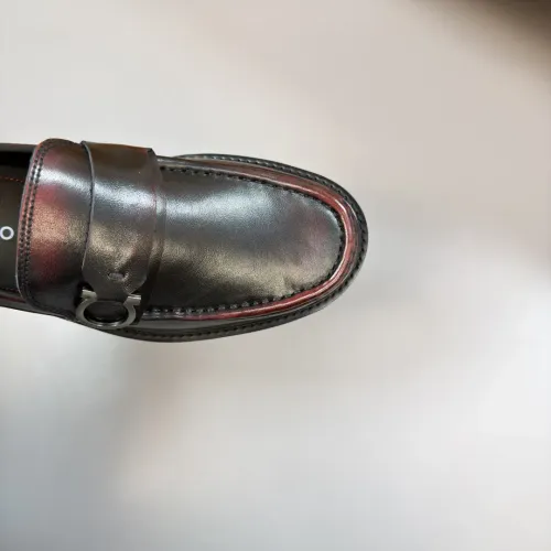 Replica Salvatore Ferragamo Leather Shoes For Men #1443643 $155.00 USD for Wholesale