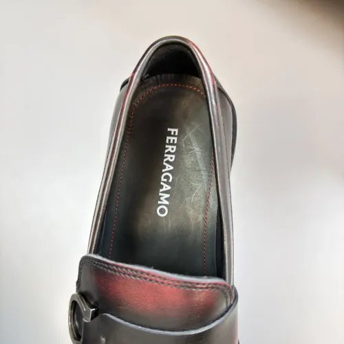 Replica Salvatore Ferragamo Leather Shoes For Men #1443643 $155.00 USD for Wholesale