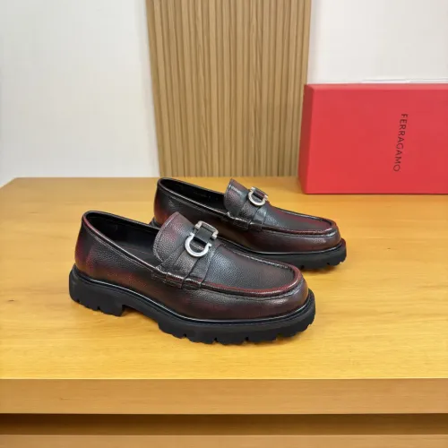 Wholesale Salvatore Ferragamo Leather Shoes For Men #1443645 $155.00 USD, Wholesale Quality Replica Salvatore Ferragamo Leather Shoes