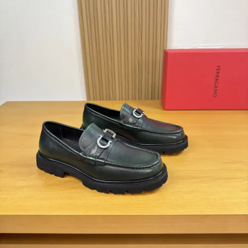 Wholesale Salvatore Ferragamo Leather Shoes For Men #1443646 $155.00 USD, Wholesale Quality Replica Salvatore Ferragamo Leather Shoes