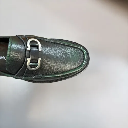 Replica Salvatore Ferragamo Leather Shoes For Men #1443646 $155.00 USD for Wholesale